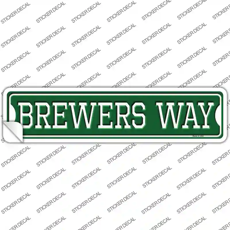 Brewers Way Novelty Narrow Sticker Decal