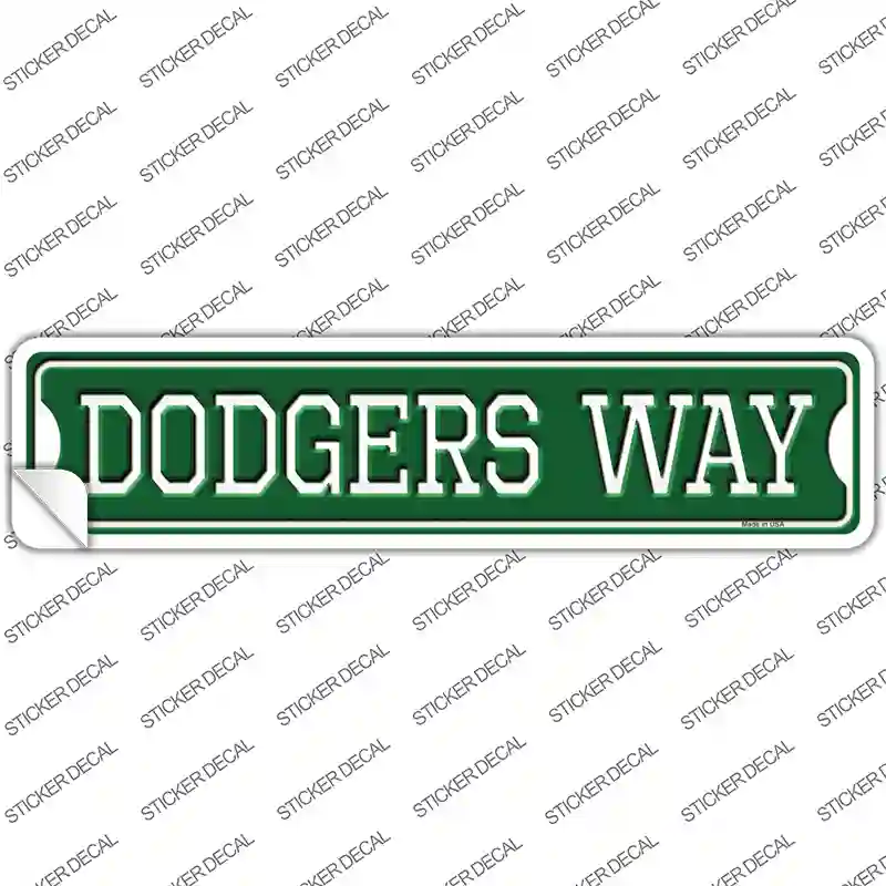 Dodgers Way Novelty Narrow Sticker Decal