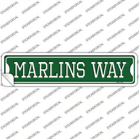 Marlins Way Novelty Narrow Sticker Decal