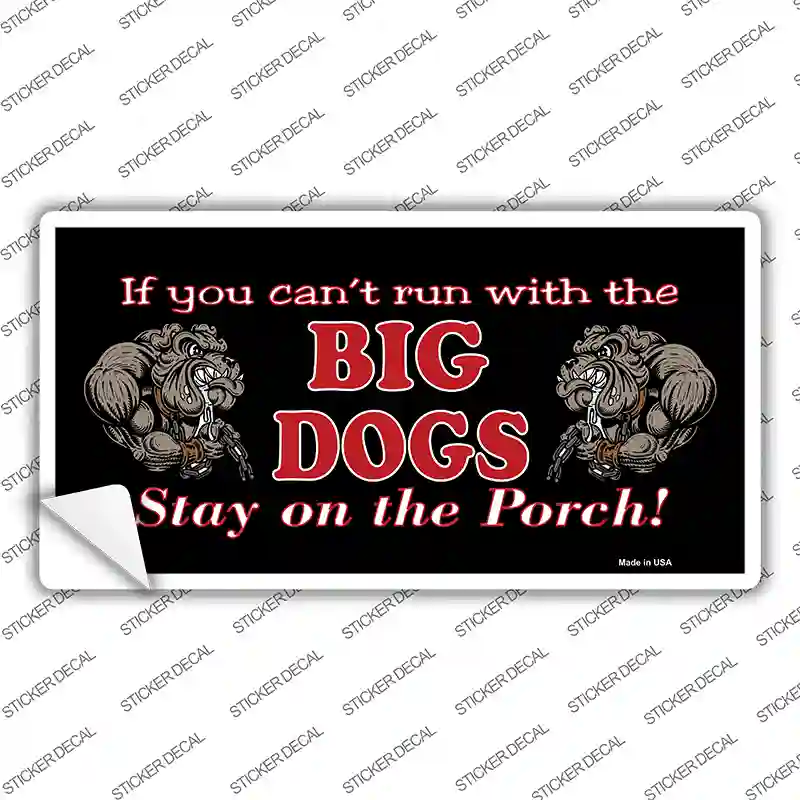 Big Dogs Black Novelty Sticker Decal