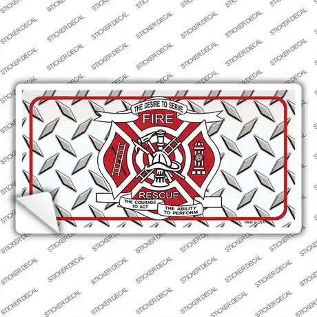 Fire Fighter Rescue Novelty Sticker Decal