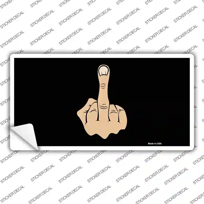 Middle Finger Novelty Sticker Decal