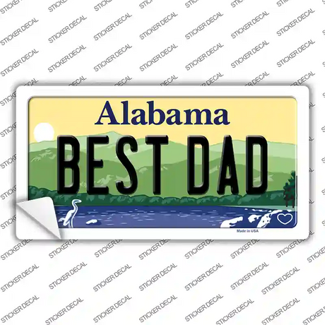 Best Dad Alabama Novelty Sticker Decal