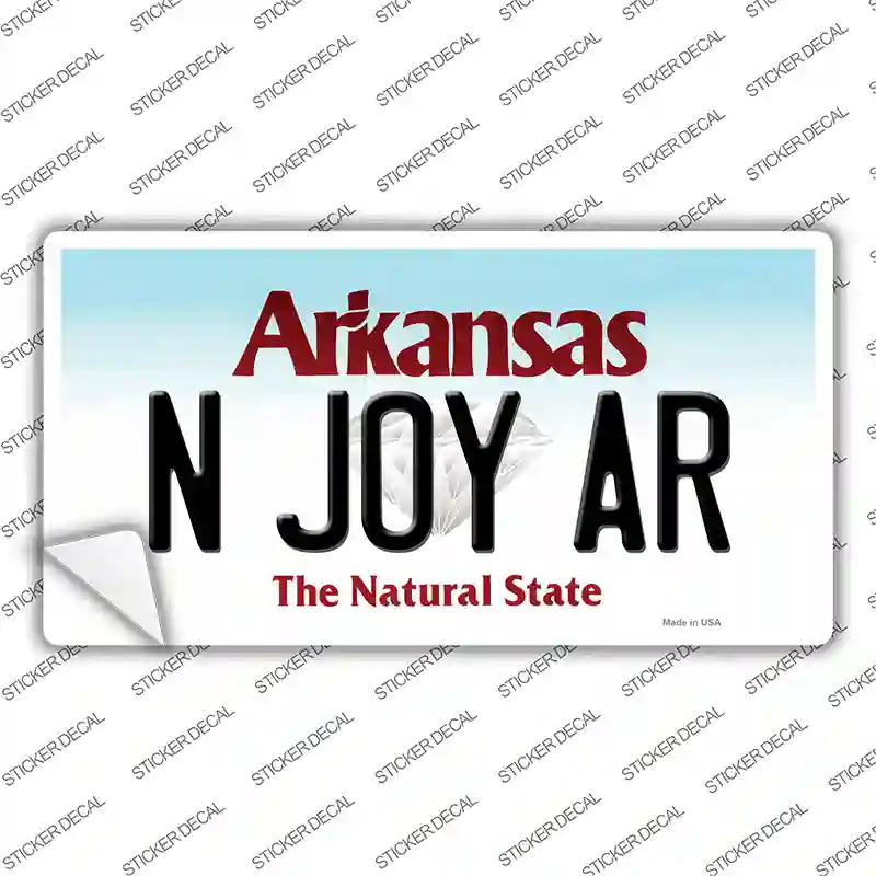 N Joy AR Arkansas Novelty Sticker Decal