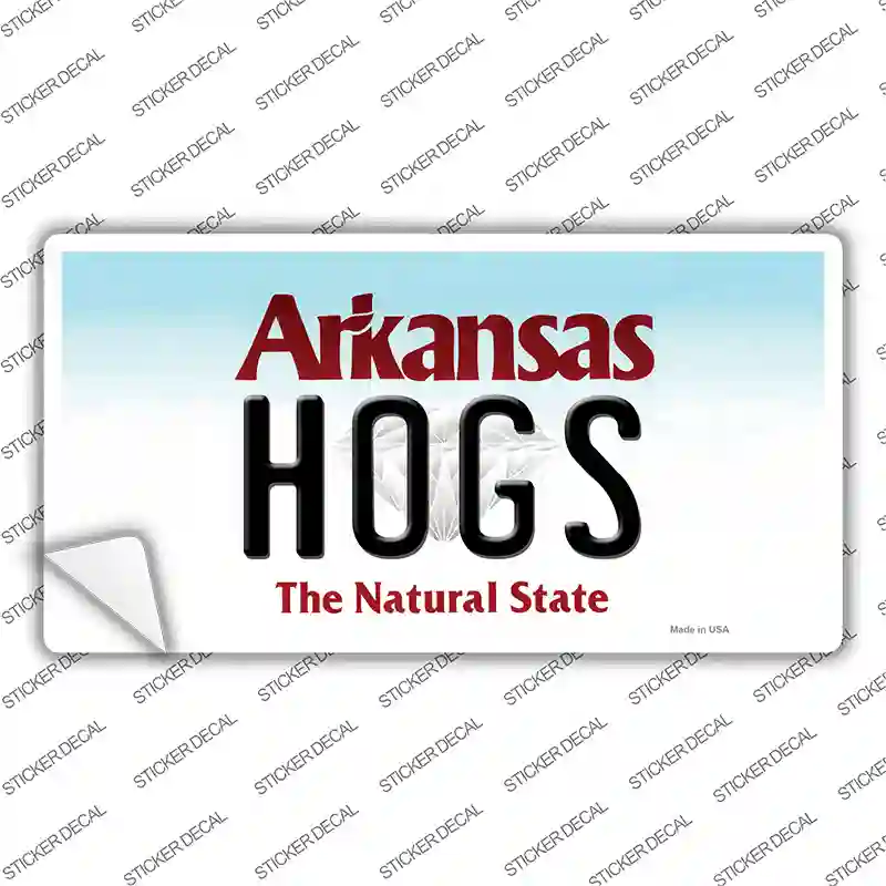 Hogs Arkansas Novelty Sticker Decal