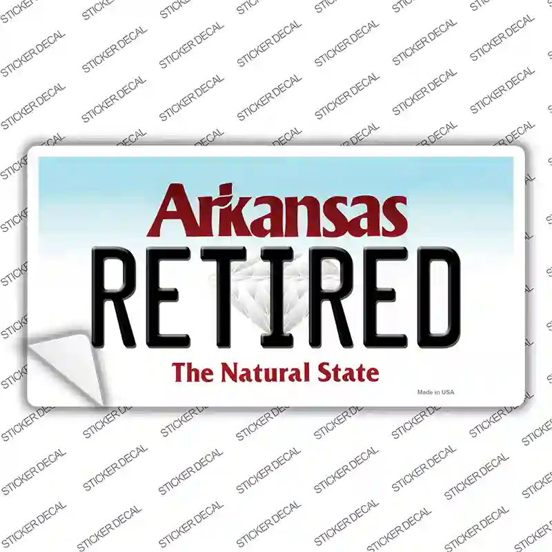 Retired Arkansas Novelty Sticker Decal