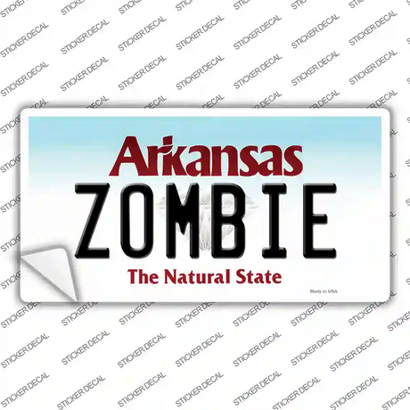 Zombie Arkansas Novelty Sticker Decal