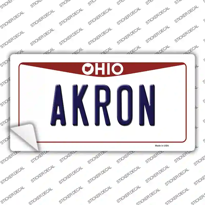 Akron Ohio Novelty Sticker Decal