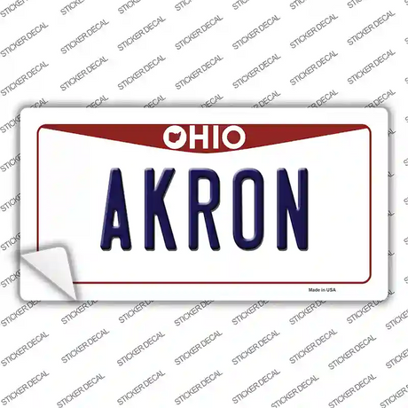 Akron Ohio Novelty Sticker Decal