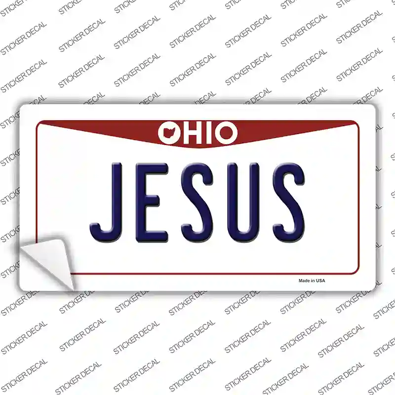 Jesus Ohio Novelty Sticker Decal