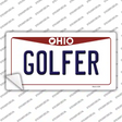 Golfer Ohio Novelty Sticker Decal