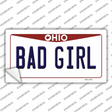 Bad Girl Ohio Novelty Sticker Decal
