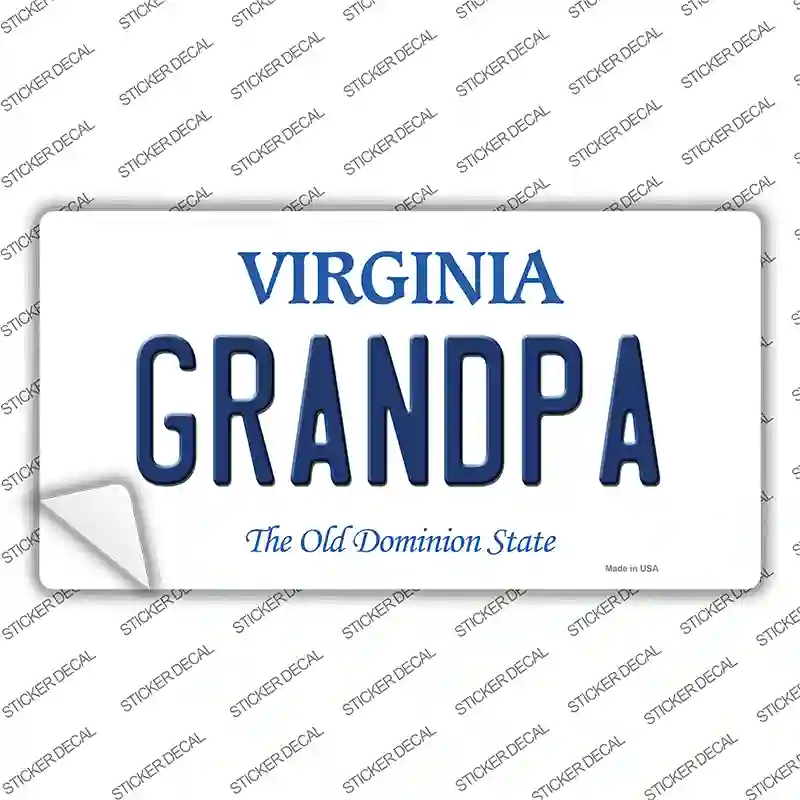Grandpa Virginia Novelty Sticker Decal