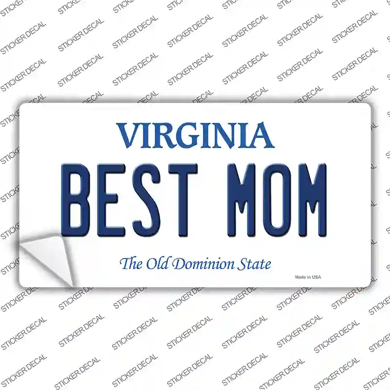 Best Mom Virginia Novelty Sticker Decal