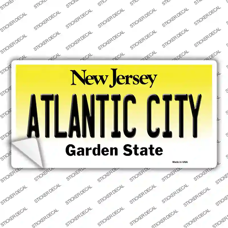 Atlantic City New Jersey Novelty Sticker Decal
