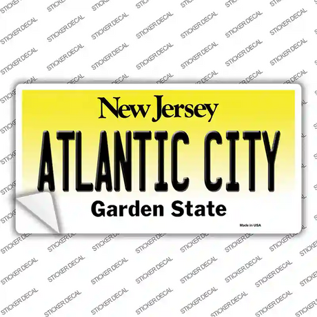 Atlantic City New Jersey Novelty Sticker Decal