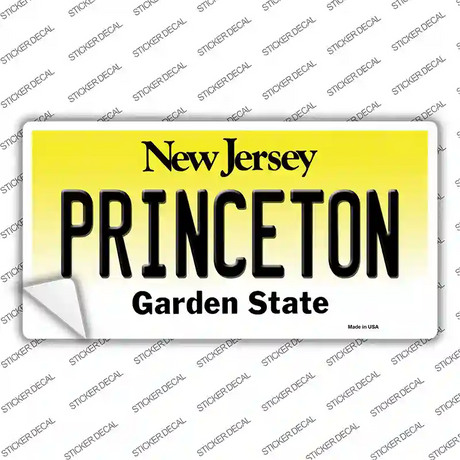 Princeton New Jersey Novelty Sticker Decal