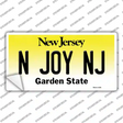 N Joy NJ New Jersey Novelty Sticker Decal