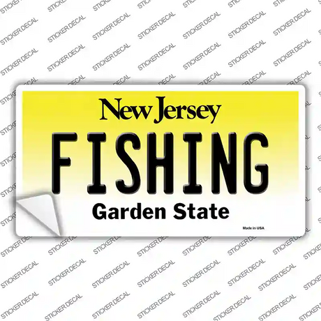 Fishing New Jersey Novelty Sticker Decal