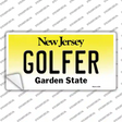 Golfer New Jersey Novelty Sticker Decal