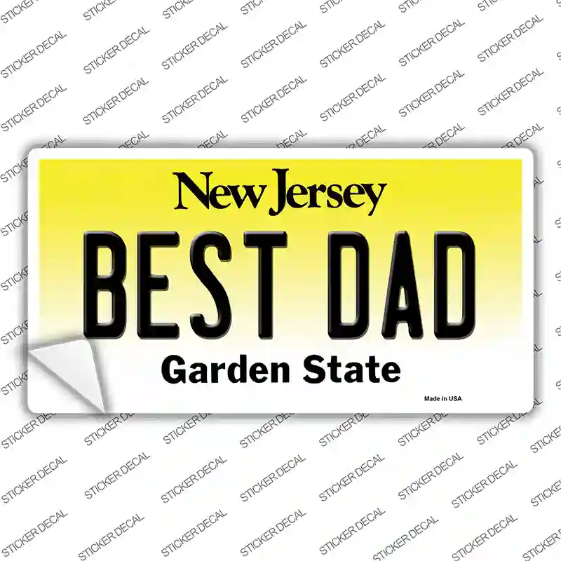Best Dad New Jersey Novelty Sticker Decal