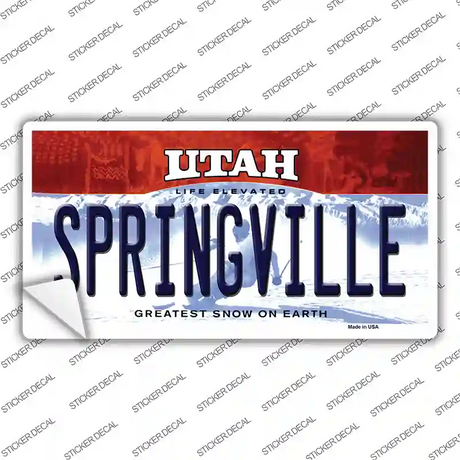 Springville Utah Novelty Sticker Decal
