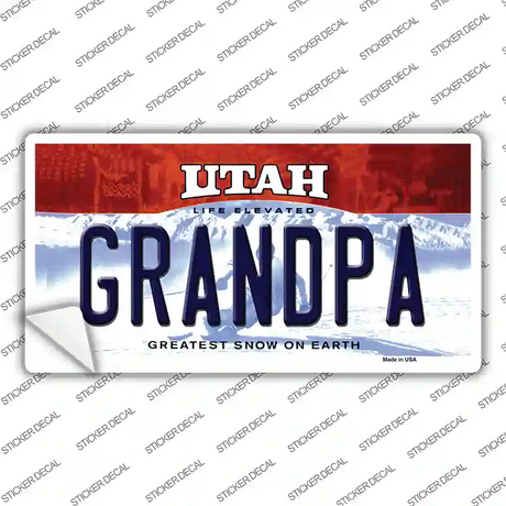Grandpa Utah Novelty Sticker Decal