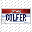 Golfer Utah Novelty Sticker Decal