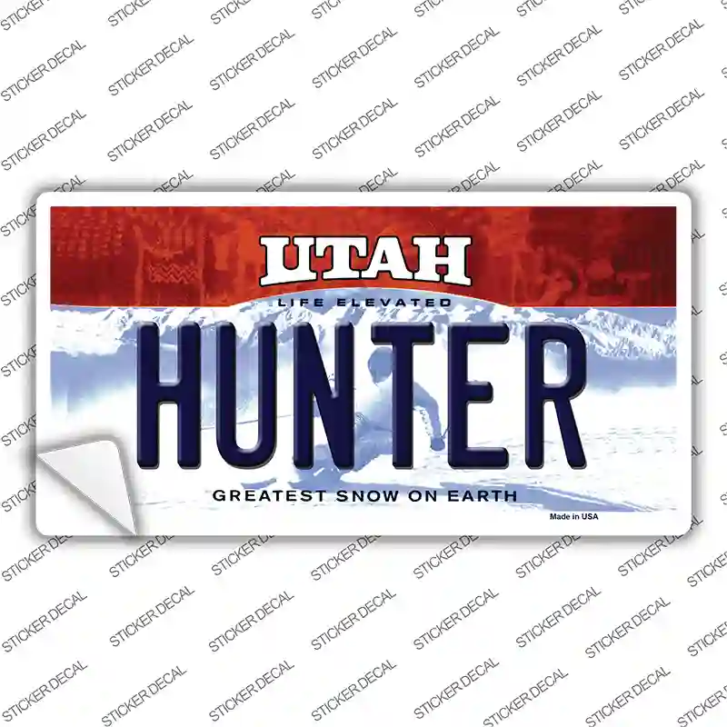 Hunter Utah Novelty Sticker Decal