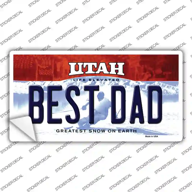 Best Dad Utah Novelty Sticker Decal