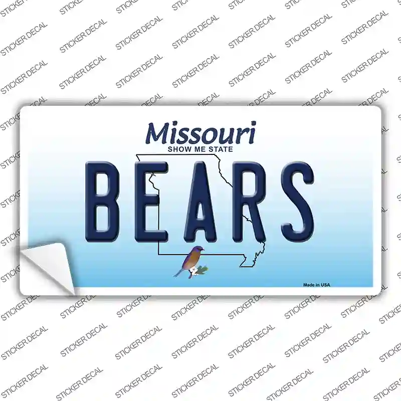 Bears Missouri Novelty Sticker Decal