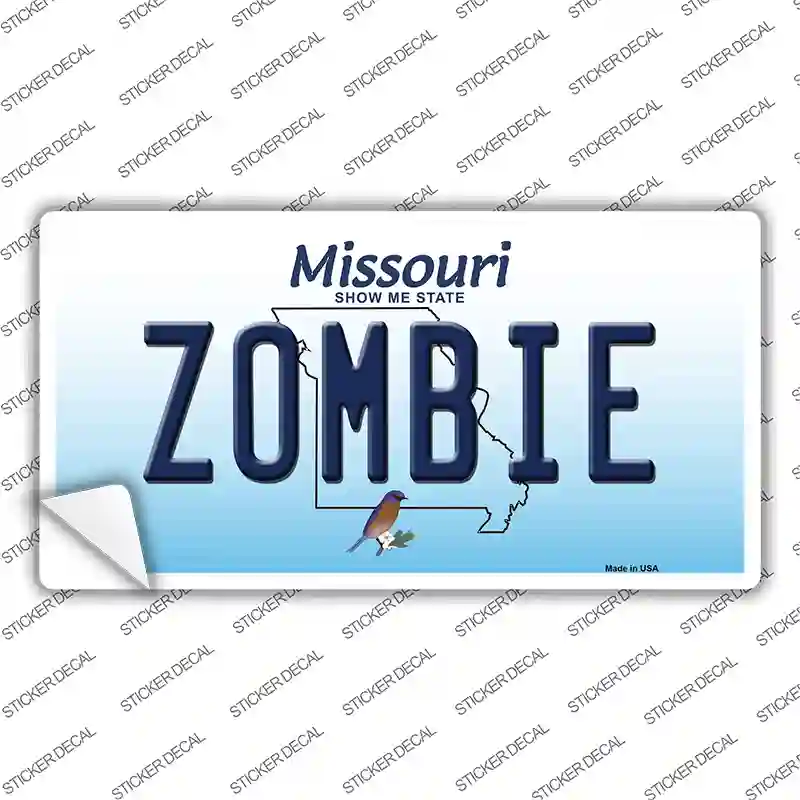 Zombie Missouri Novelty Sticker Decal