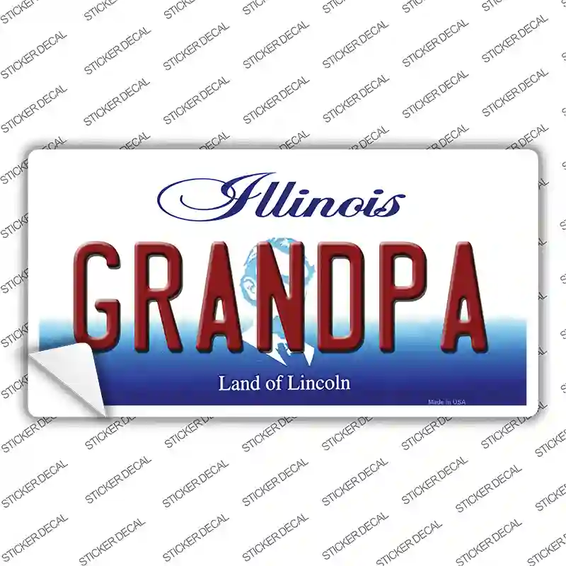 Grandpa Illinois Novelty Sticker Decal