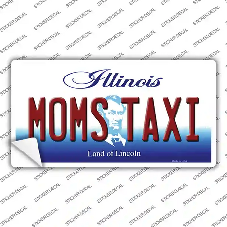 Moms Taxi Illinois Novelty Sticker Decal
