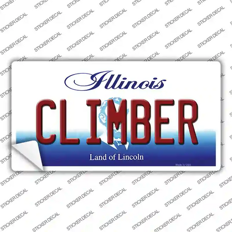 Climber Illinois Novelty Sticker Decal