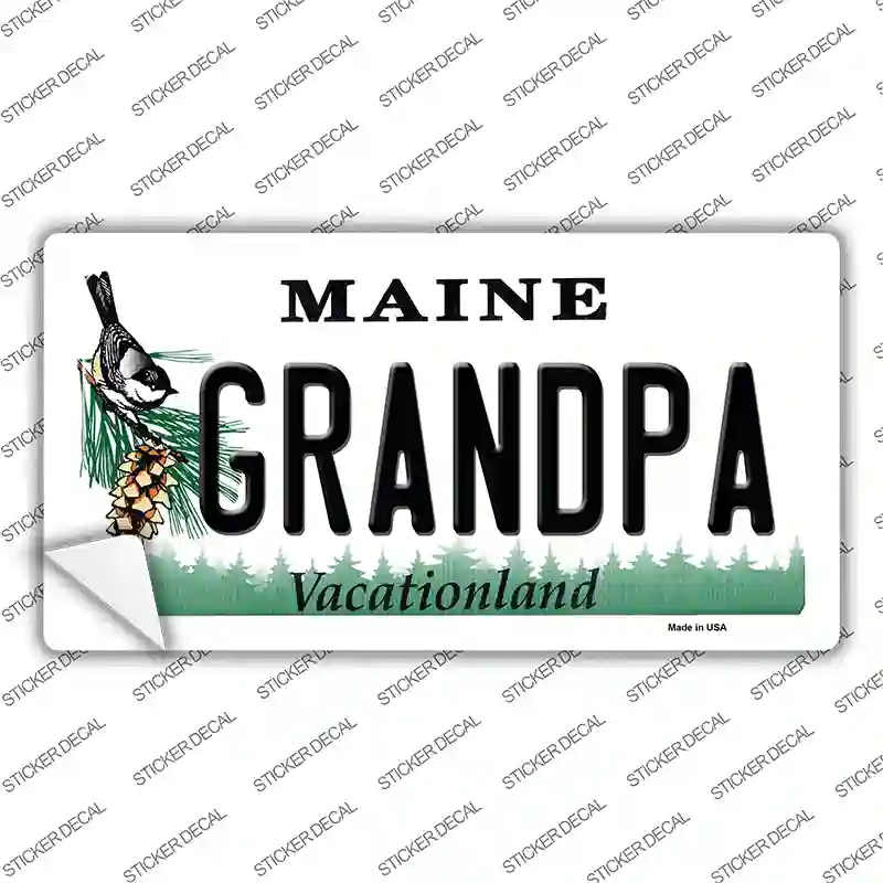 Grandpa Maine Novelty Sticker Decal