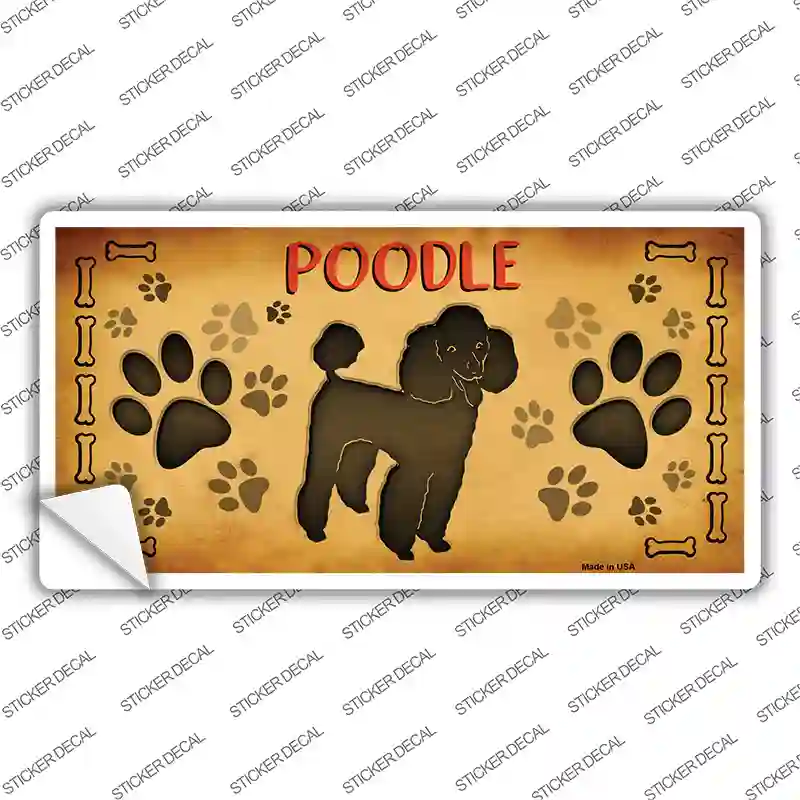 Poodle Novelty Sticker Decal