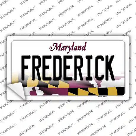 Frederick Maryland Novelty Sticker Decal