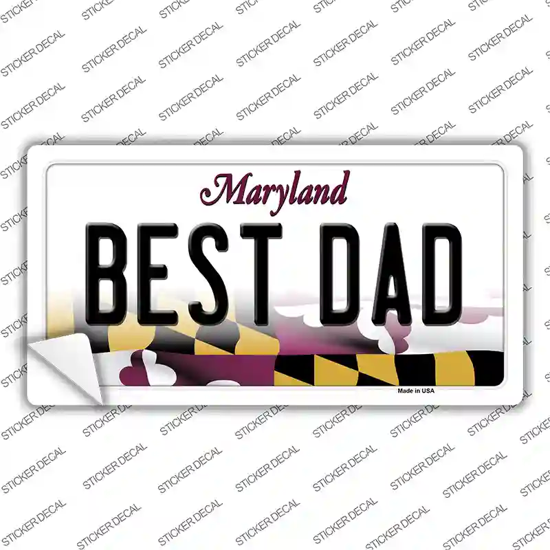 Best Dad Maryland Novelty Sticker Decal