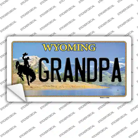 Grandpa Wyoming Novelty Sticker Decal