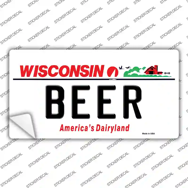Beer Wisconsin Novelty Sticker Decal