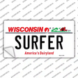 Surfer Wisconsin Novelty Sticker Decal