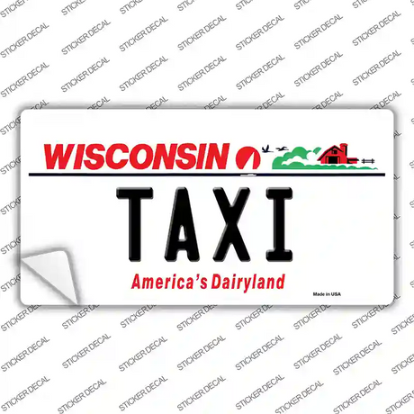 Taxi Wisconsin Novelty Sticker Decal