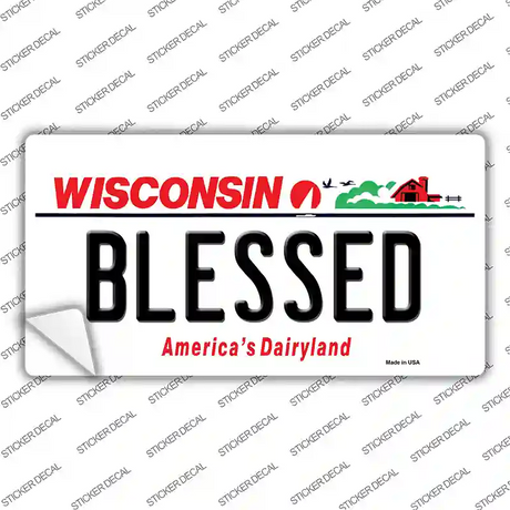 Blessed Wisconsin Novelty Sticker Decal