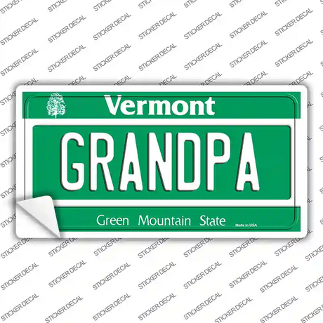 Grandpa Vermont Novelty Sticker Decal