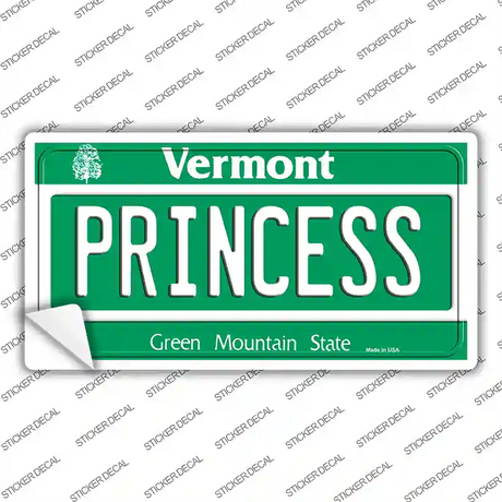Princess Vermont Novelty Sticker Decal