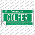 Golfer Vermont Novelty Sticker Decal