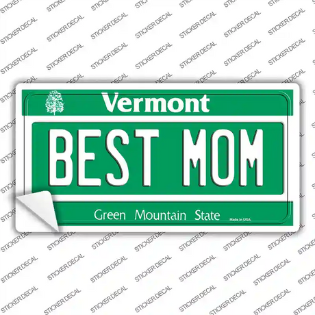 Best Mom Vermont Novelty Sticker Decal