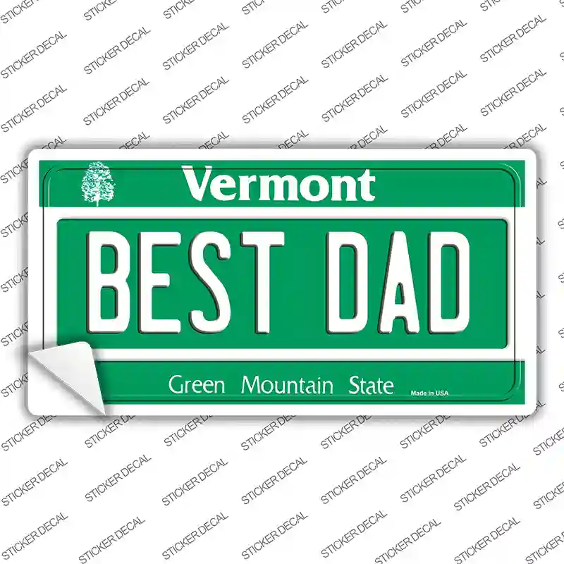 Best Dad Vermont Novelty Sticker Decal