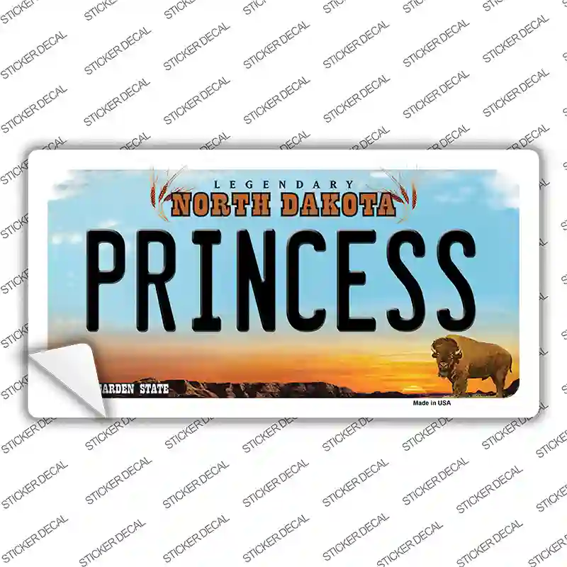 Princess North Dakota Novelty Sticker Decal